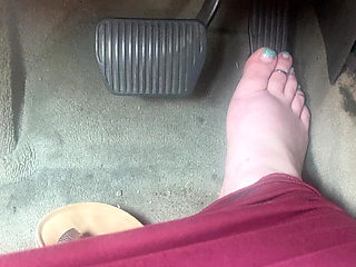 Pedal Pumping in Sandals - Driving with One Foot on Gas and Other on Brake