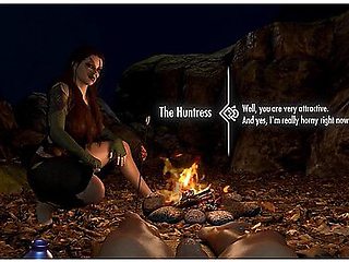 Wild Sex Under The Full Moon With A Werewolf Girl - Skyrim Porn Parody