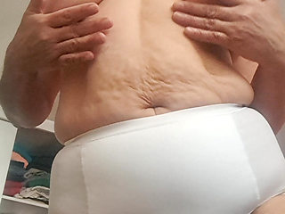 Mom in Big White Panties