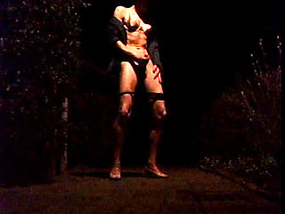 Cumming on the street in clothes