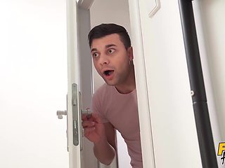 His Big Dick Stuck In A Vacuum Cleaner!