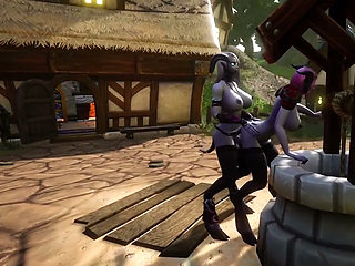 Draenei Futa Fucks Draenei Girl on the Wishing Well - Warcraft Porn Parody