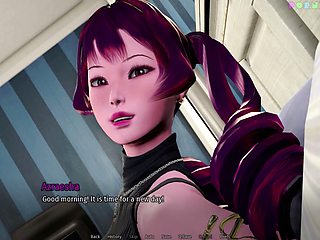 Steamy anime visual novel with intense action