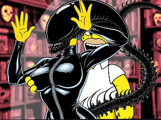 Hot Halloween Alien Fucks Homer's Wife in HD Cartoon Sex