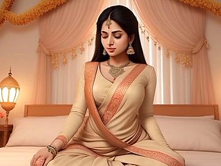 Steamy 3D animation of a desi village featuring a seductive Indian aunty