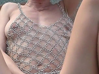 Kinky Blonde Slut Masturbates on the Rooftop!