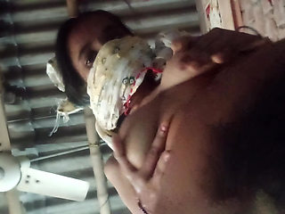 Standing ass and pussy close up fingering on the bed.