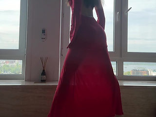 home relaxing - yoga - perfect transparent dress