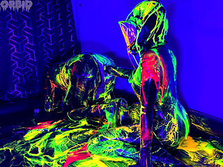 Uv Wet and Messy Gimpy Double Fisting 4K with Patricia