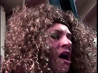 Horny stud fucks mature whores hairy pussy from behind