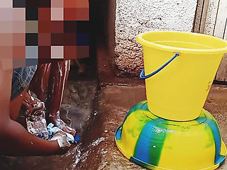 Bathing My Pregnant GF Outdoor, Dirty Environment Vibes