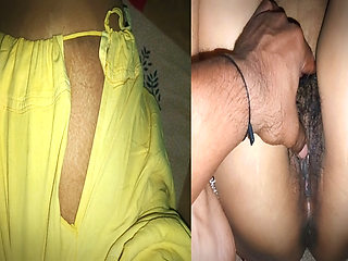 Ah uh put my finger in my pussy and fucked my pussy, fucked me a lot in doggy style, made my pussy hole bigger by my husband.