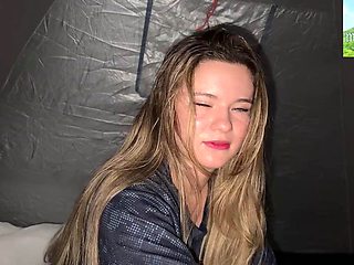 Blonde caught MASTURBATING at school camp - ANAL fucking