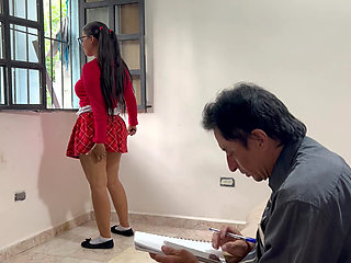 Old man fucks his beautiful and busty stepdaughter