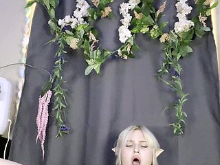 Big Boobed Blonde Masturbates With A Dildo In The Bathroom