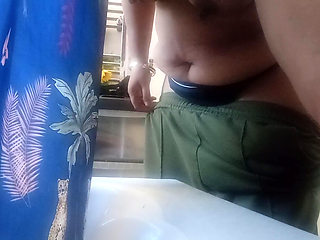 Alone at home in washroom enjoying pussy fucking