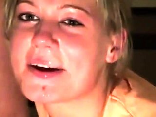 Deep Throat und Facial der deutschen Amateurfrau