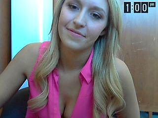 Blonde teen Sierras first erotic masturbation video