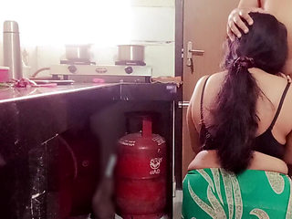 Desi Indian Big Boobs Stepmom Arya Fucked by Stepson in Kitchen While Cooking
