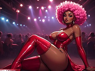 AI GENERATED THICK EBONY STRIPPERS FEATURED IN CLUB DERRIERE