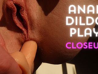 Anal Dildo Masturbation Closeup