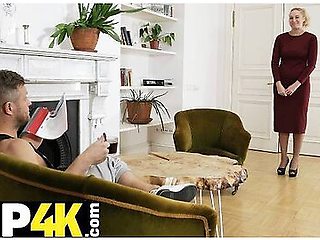 Winsome Boy Hooks Up With The Sexy Mature Woman In Stockings