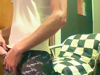 Stroking my hard dick