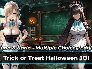 Trick or Treat JOI Game Ft Asuna & Karin