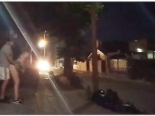 Woman Fucking In Public With Man On The Streets In Short Dress Without Panties Shows Pussy To Voyeur