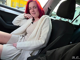 Malou-Nu Loses Bet: Car Wash Fingering Orgasm