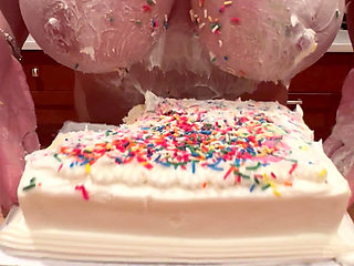 Step mom ruins birthday cake with her huge tits