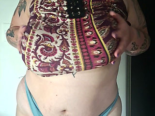 Chubby Nerd Strips for You (beautiful Saggy Tits)