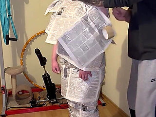 Newspaper Fetish - Wrapping Me in Newspaper