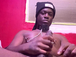 Got My Nipple Claps On While I Jerk Out My Creamy Cum Into My Hand And I Used My Cum As Lube At The End For Fun