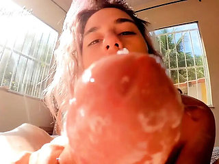 April BigAss Deep Throat Morning Blowjob and Swallow Cum Load