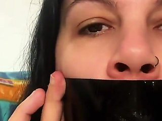 Pumping Lips on Silver Tape