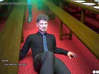 Enthusiastic cartoon ride to climax with wild public action