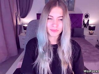 Blonde amateur Ukrainian teen SimaDark on webcam