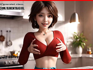 Big Tits Aunt Cass Cosplay Nipple Play Kitchen POV Sex 3D Hentai Uncensored