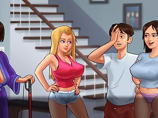 Steamy step-sister gets into the action with gaming session