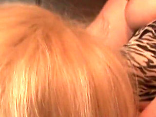 Young brunette licks blonde mature's cunt then fucks her with a strap on