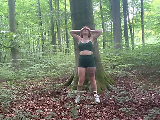 My Fan Has a Huge Cock - French Amateur Hiking Public Sex Hairy Redhead Fucking in Forest
