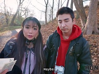 Buxom Japanese Fucked While Cuckold Watches - Pov