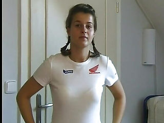 Lenka's First Porn Performance Is a Brunette Whore Who