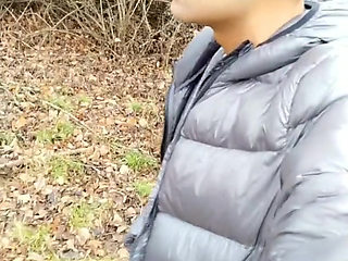 Two Cumshots While Walking Outdoor - Cum After Cum