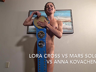 Nude Sexwrestle Featuring Anna Kovenchenko Mars Solo and Lora Cross