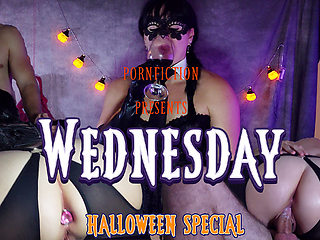 PornFiction presents: A monster fucked Wednesday in the ass! Halloween special