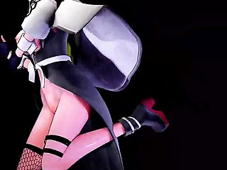 Hatsune Miku Undress Dance Roki Song Hentai Big Boobs Mmd 3D Blonde Hair Color Edit Smixix
