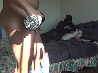 Ufaithful Arabic Stepmom Could Not Resist Touching His Big Hairy Cock