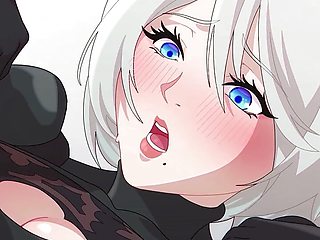 neir autonoma hentai 2B getting creampied in her tight anal 2D animation